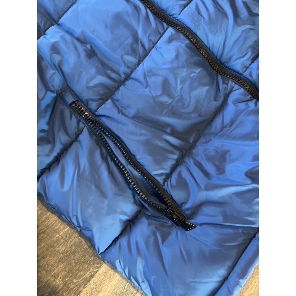 Mens Black & Night Blue Hooded Puffer Coat, XL - Picture 11 of 16